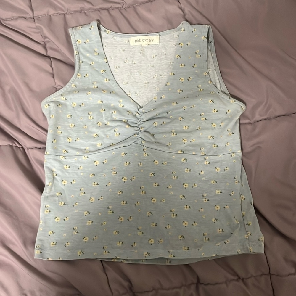 floral cropped tank